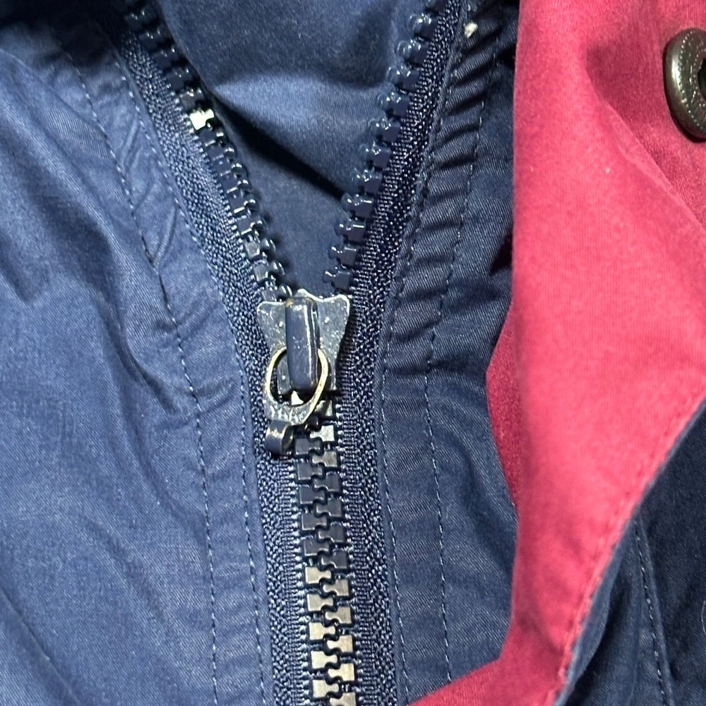Vintage Oceanside US-55 Sailing Jacket Colorblock Windbreaker Navy Green Large - Picture 8 of 10